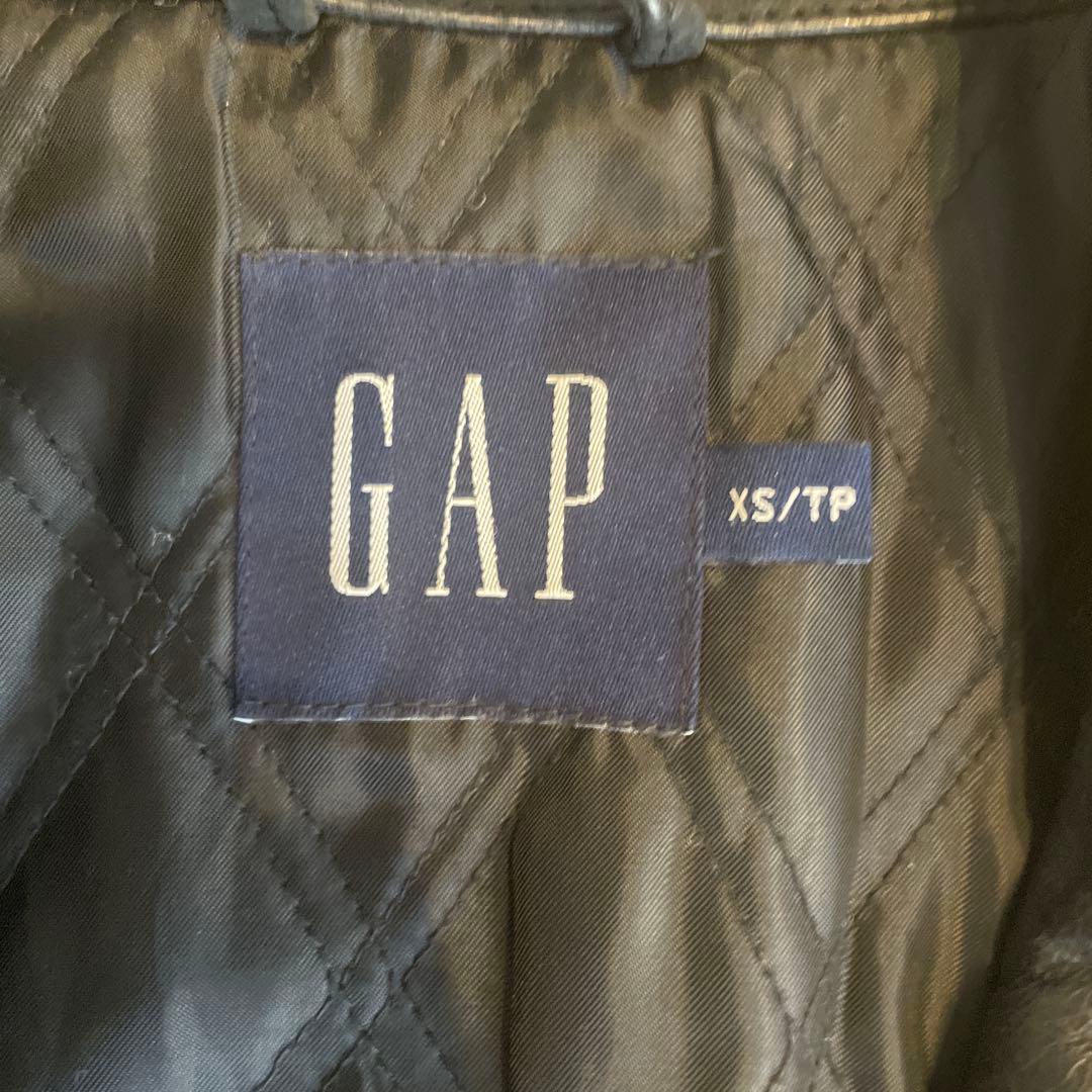 オールドGAP カーコート　ブラック レザージャケット XS 牛皮