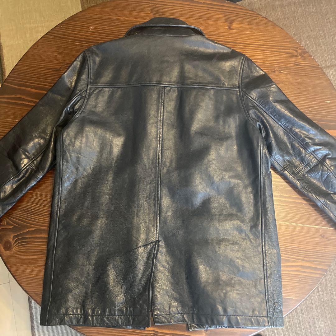 オールドGAP カーコート　ブラック レザージャケット XS 牛皮