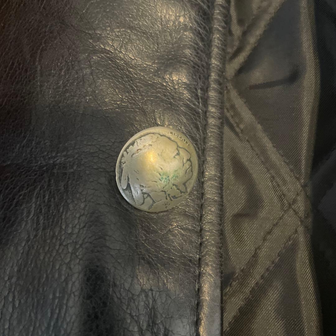 オールドGAP カーコート　ブラック レザージャケット XS 牛皮