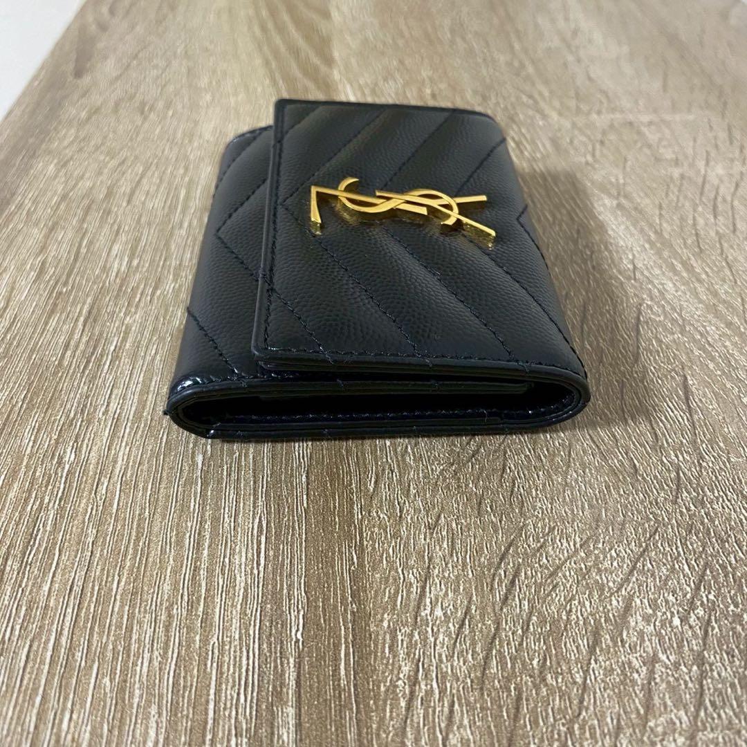 YSL ブラック レザー キーケース