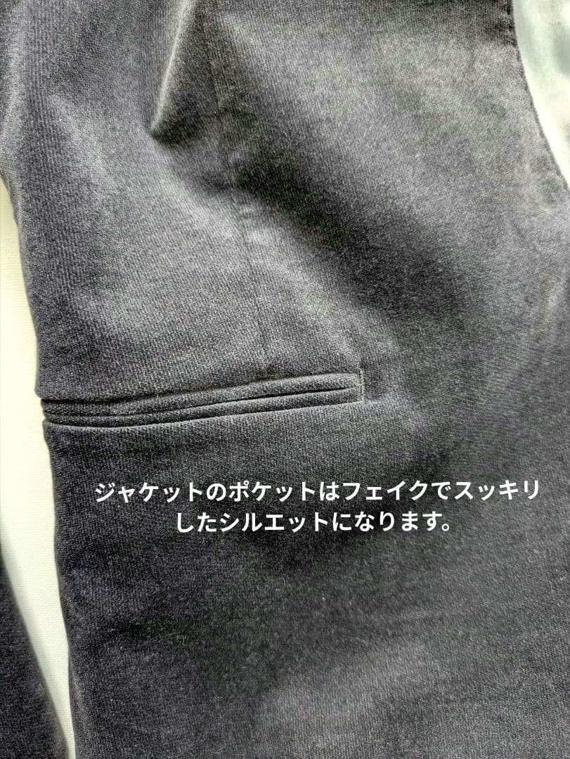 23区　冬　スーツ　ノーカラー　44 グレー　上下　大きい　ビジネス　レディース