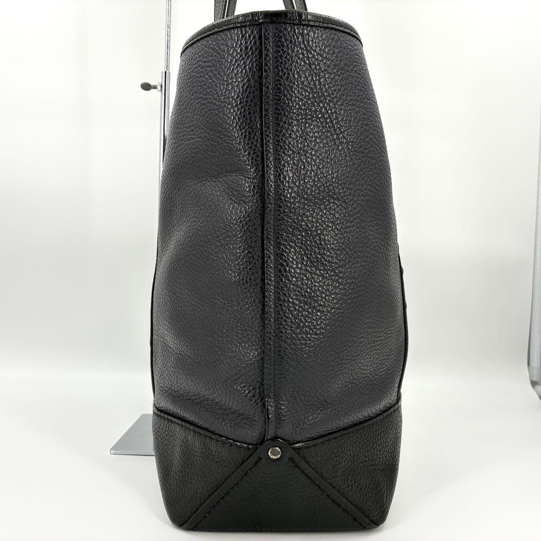 美品 COACH コーチ トートバッグ A4収納 シボ革 レザー ブラック 黒色