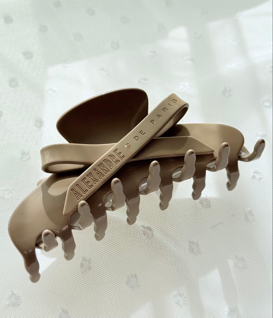 新品✨希少✨購入証明書有 ALEXANDRE DE PARIS ベージュクリップ