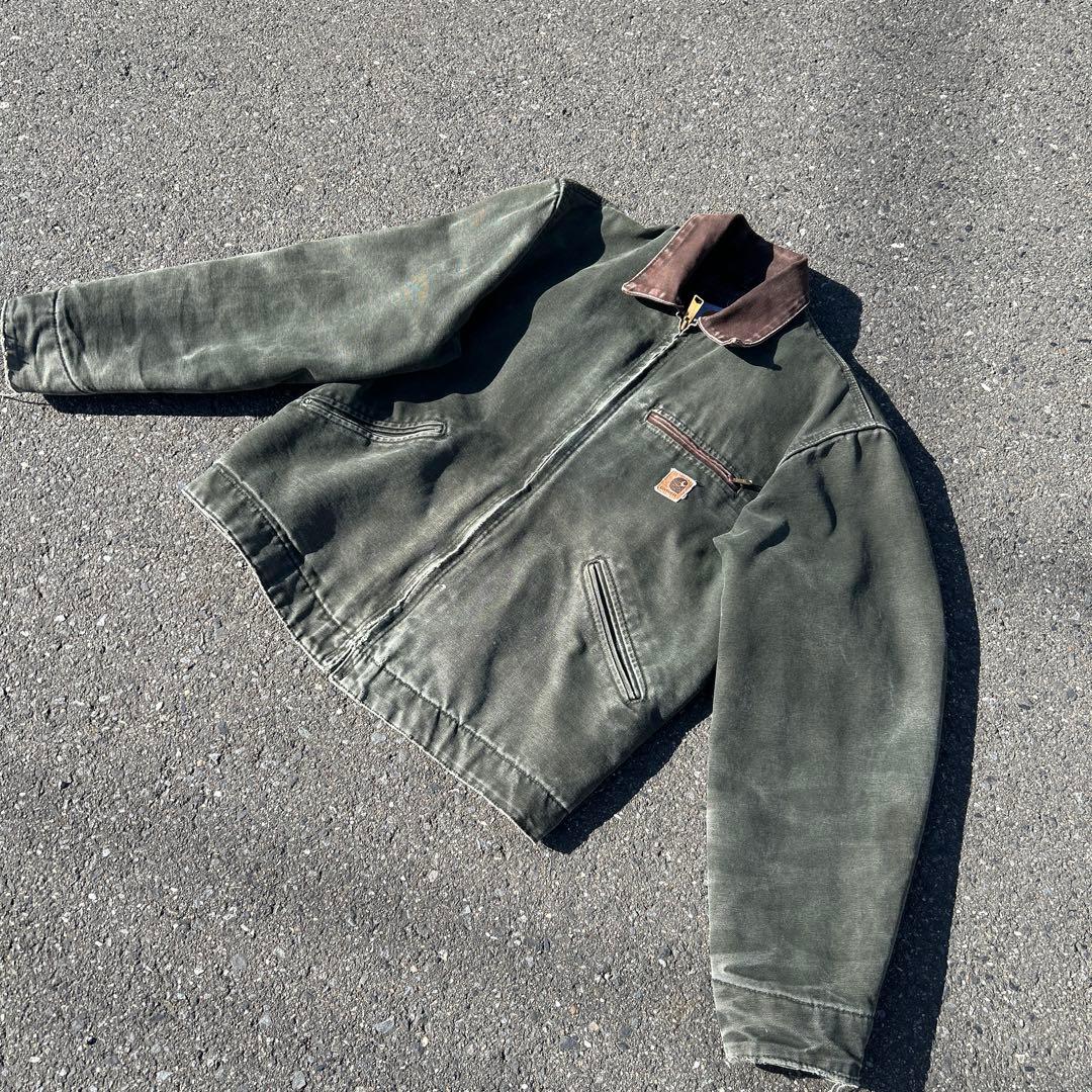 【雰囲気抜群】Carhartt デトロイトジャケットモスグリーン J97 MOS