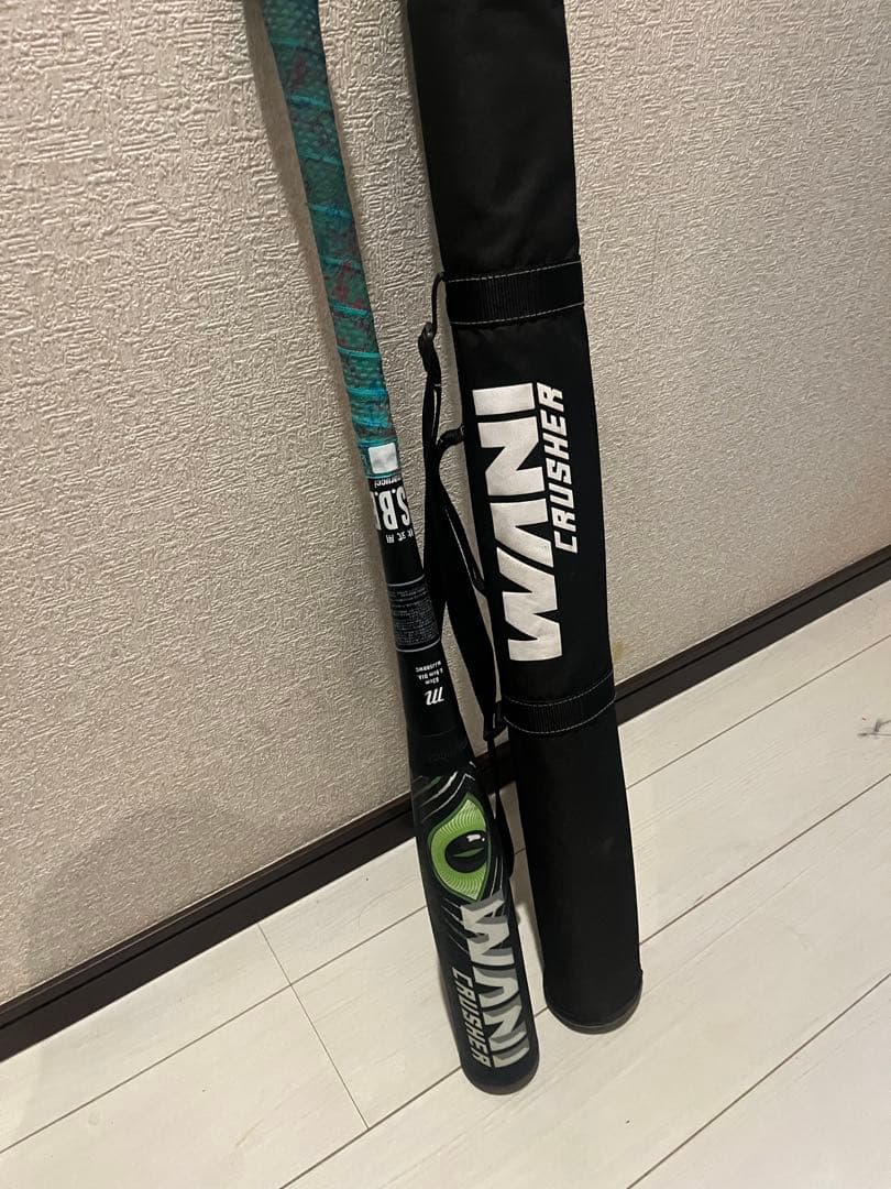 WANI CRUSHER バットとケースセット　ワニクラ緑　ウレタン　83センチ