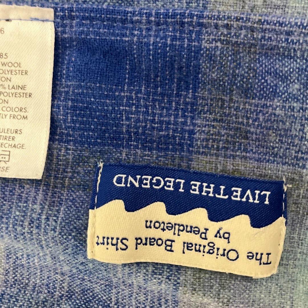 Pendleton ボードシャツ ブルー オンブレ