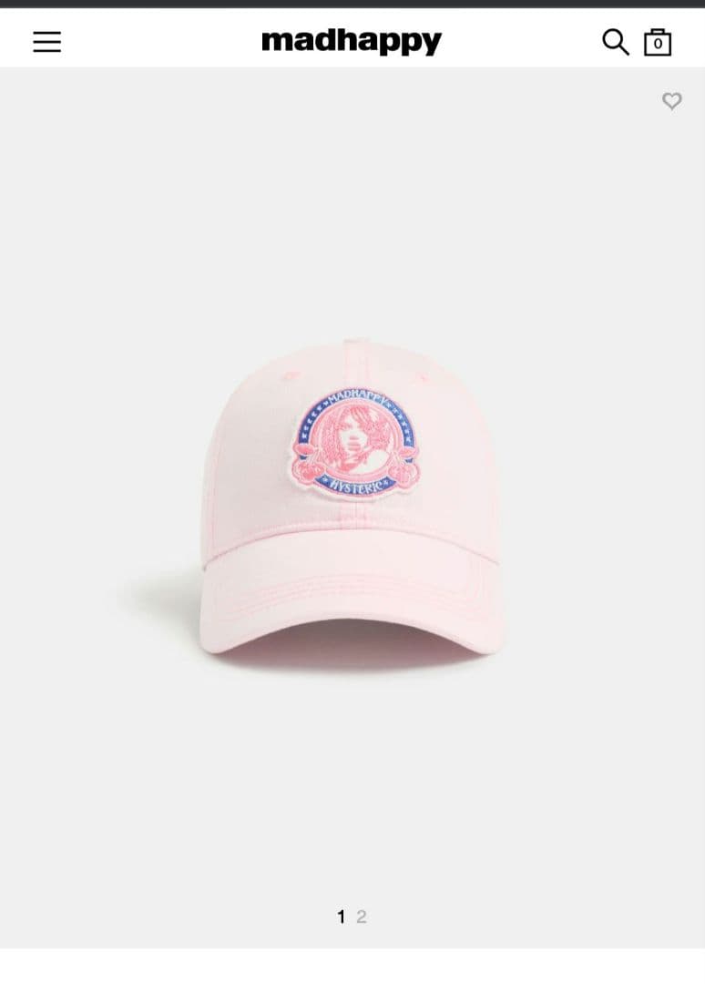 Hysteric Glamour ×madhappy キャップ　ピンク