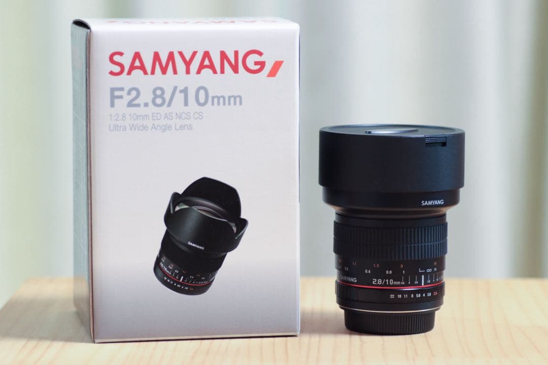 SAMYANG F2.8/10mm 超広角レンズ　キヤノンEF-Sマウント