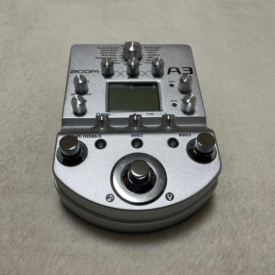 ZOOM A3 アコースティックギター マルチエフェクター プリアンプ DI