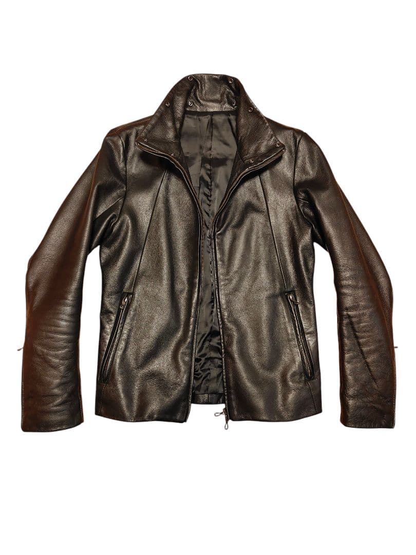 SHELLAC ハイネック レザー ジャケット サイズ48