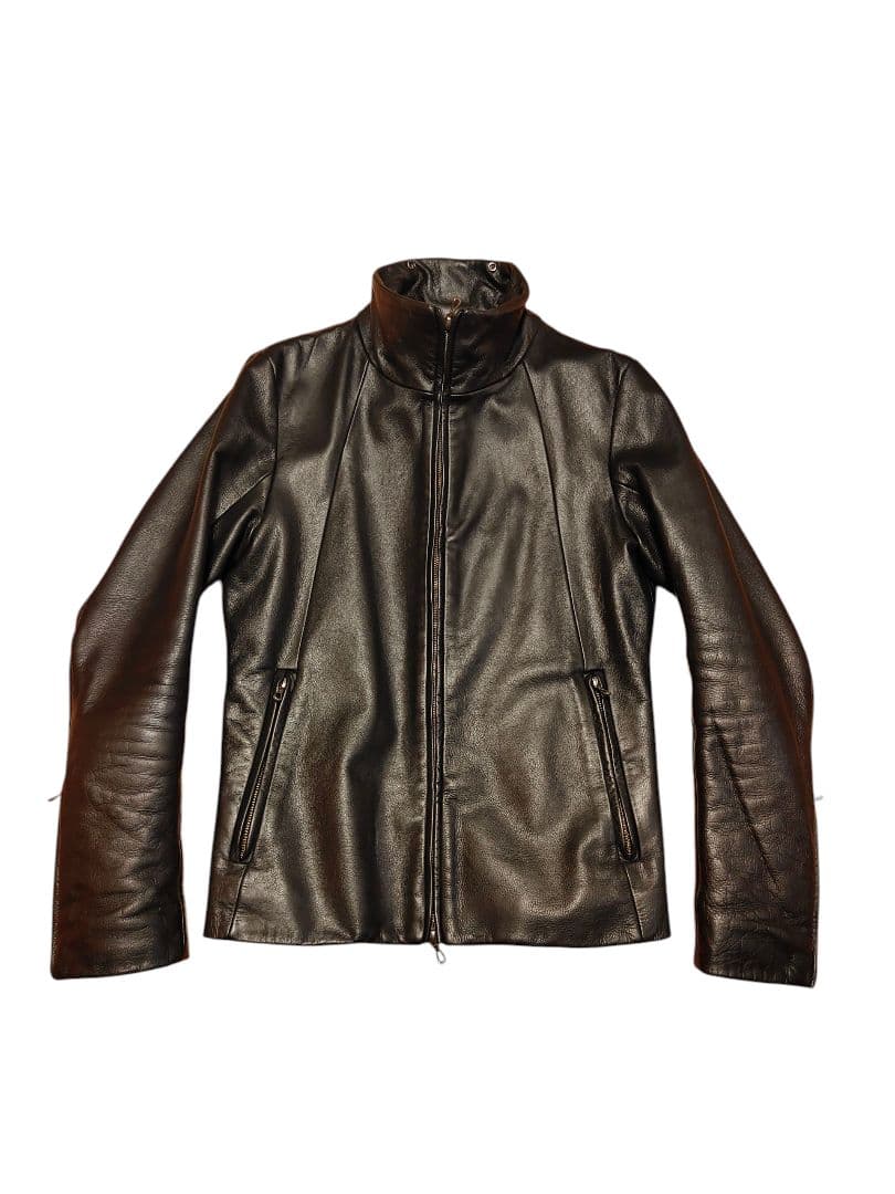 SHELLAC ハイネック レザー ジャケット サイズ48