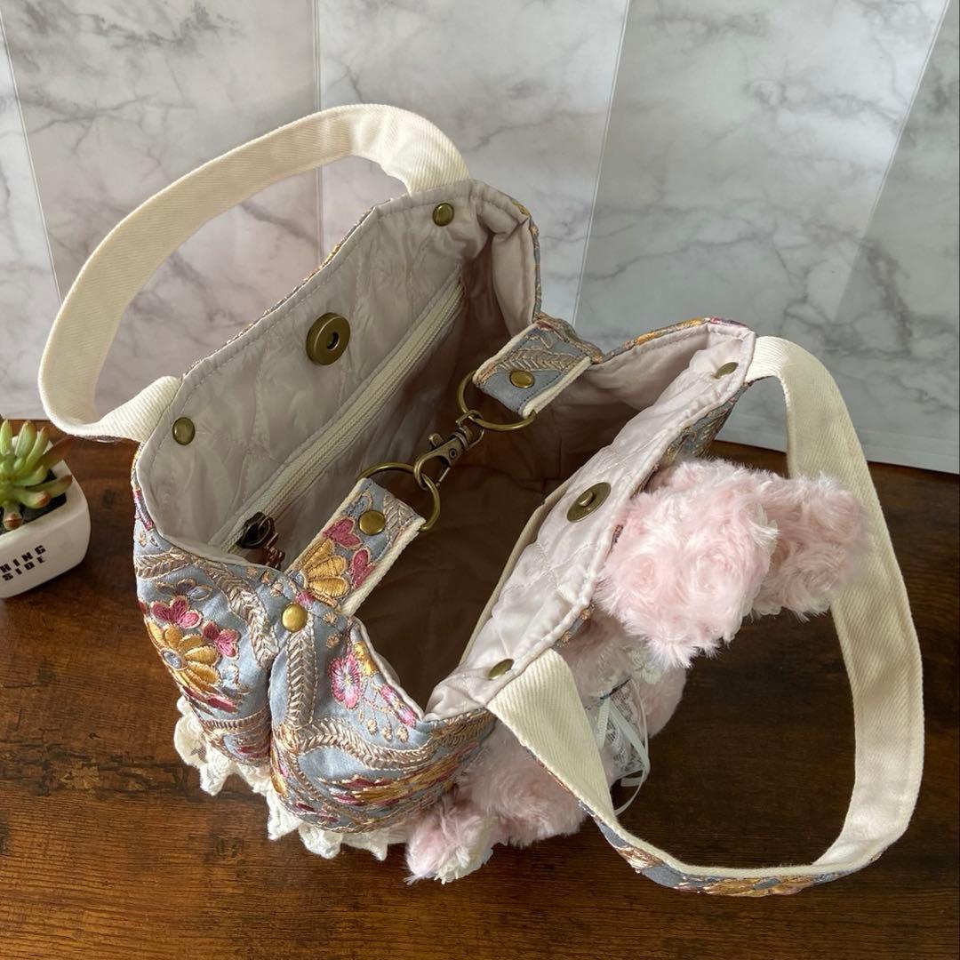 ☆*☆様 コヤンイサムチョン 【インド刺繍フリルバッグ】扇形 トートバッグ ハン