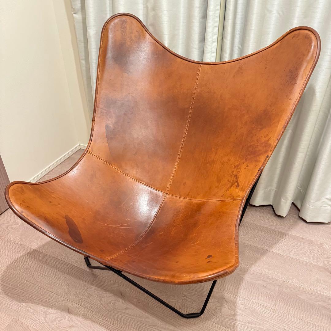 CUERO社バタフライチェア ブラウン レザー