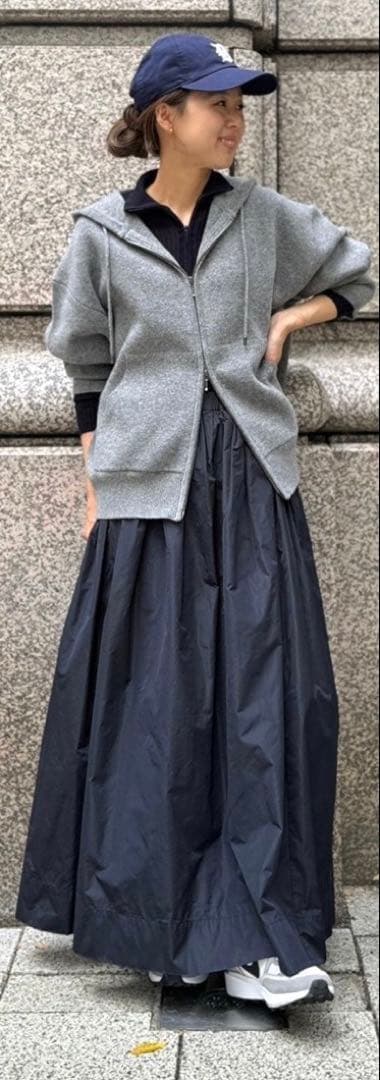 トップス L'Appartement GRAY KNIT HOODIE PARKA