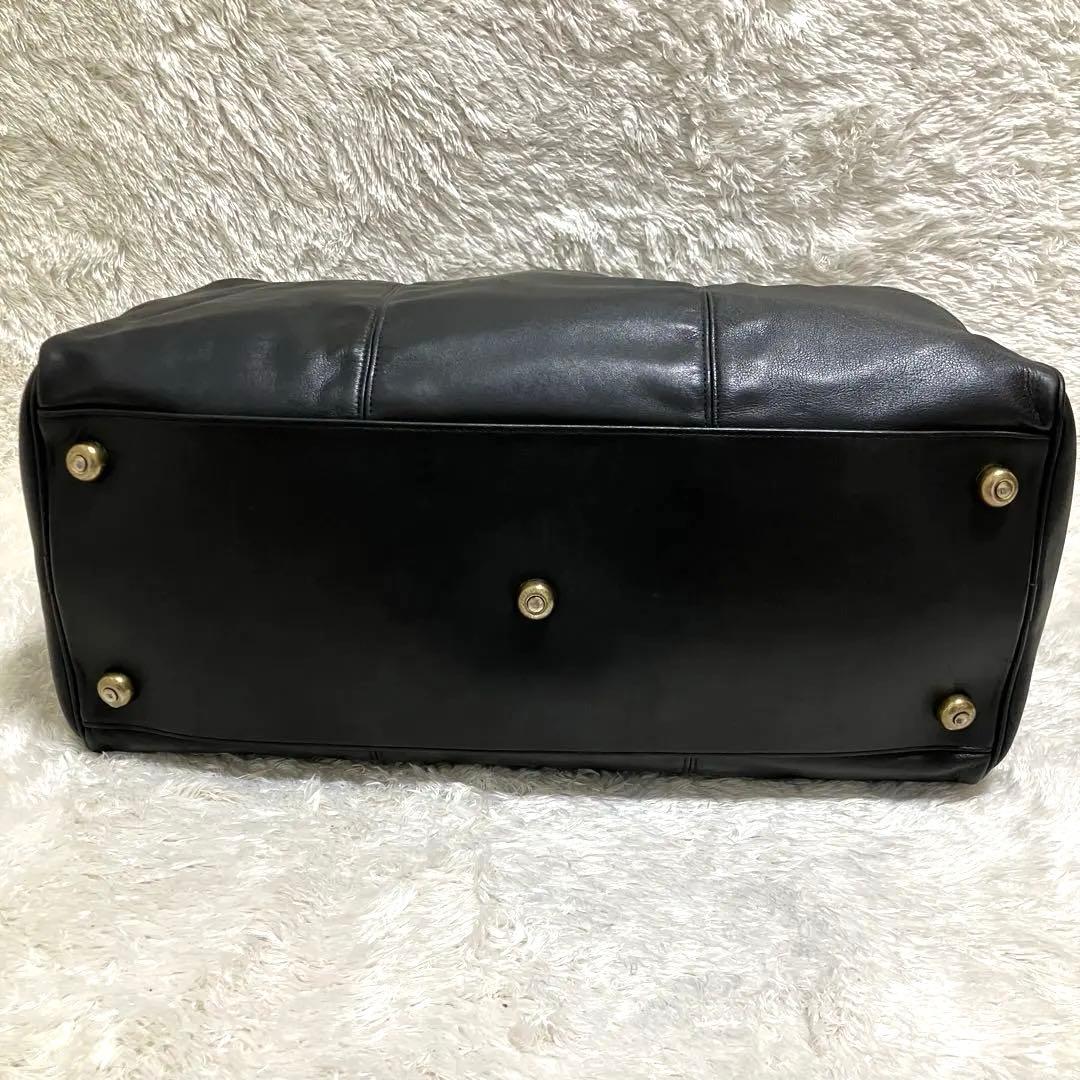 美品✨オールドコーチ USA製 ボストンバッグ レザー ブラック 2way