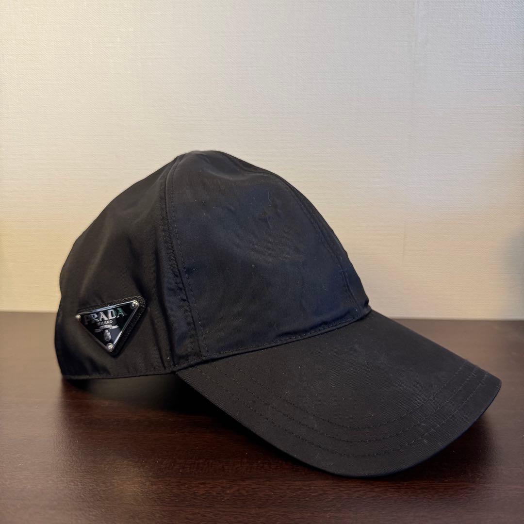 PRADA ナイロンキャップ Sサイズ ブラック 三角ロゴ