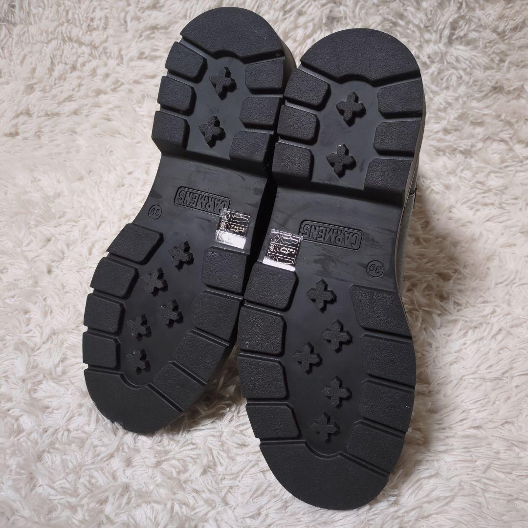 試着のみ！CARMENS　レザーサイドゴアブーツ　25cm　黒　イタリア製