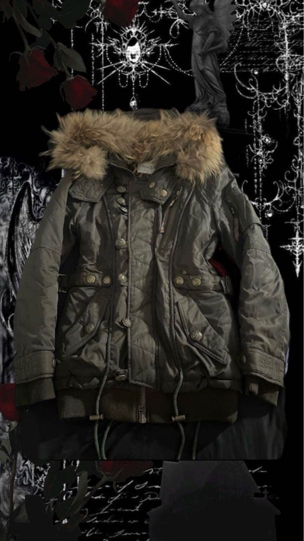 y2k ギミック ファー モッズコート wild party 平成　グランジ