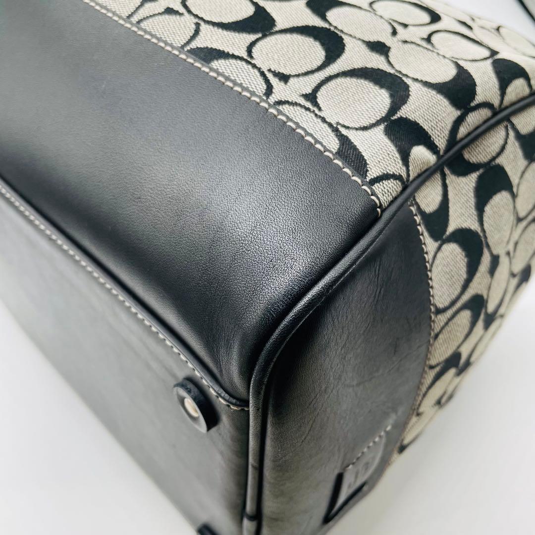 コーチ　ボストンバッグ　4253 2WAY シグネチャー　ブラック　美品