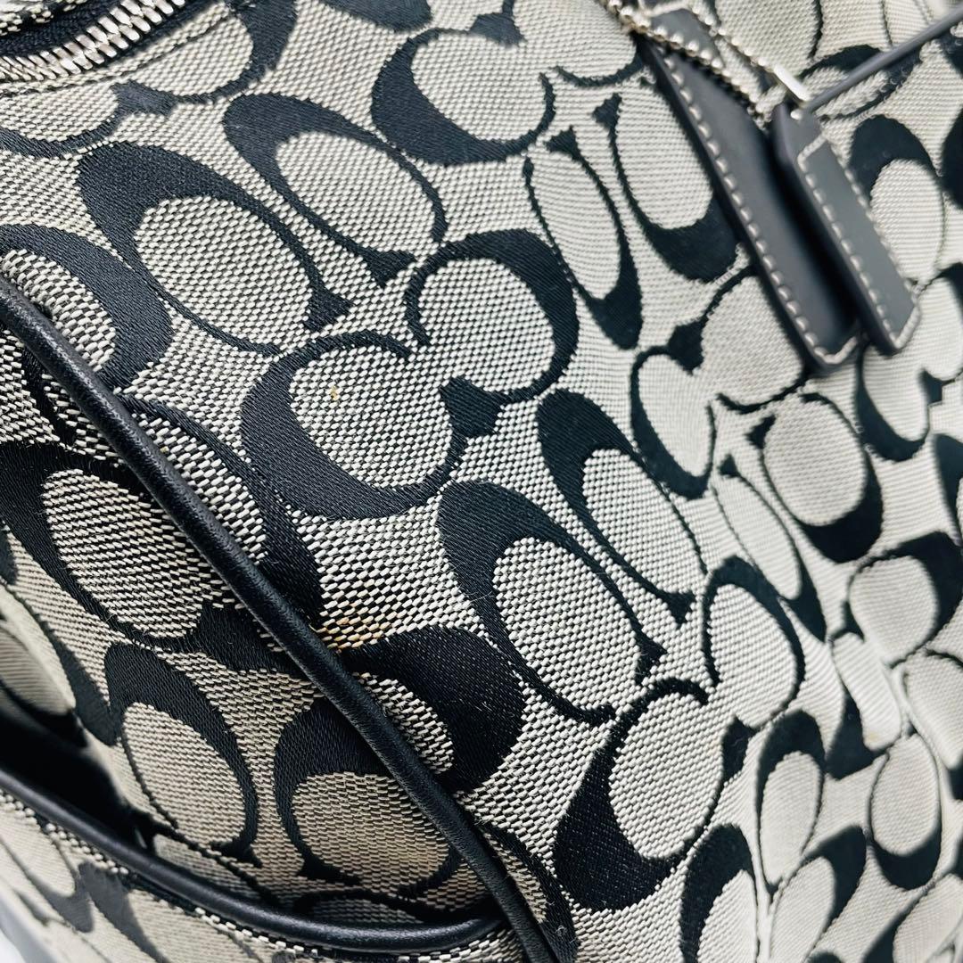 コーチ　ボストンバッグ　4253 2WAY シグネチャー　ブラック　美品