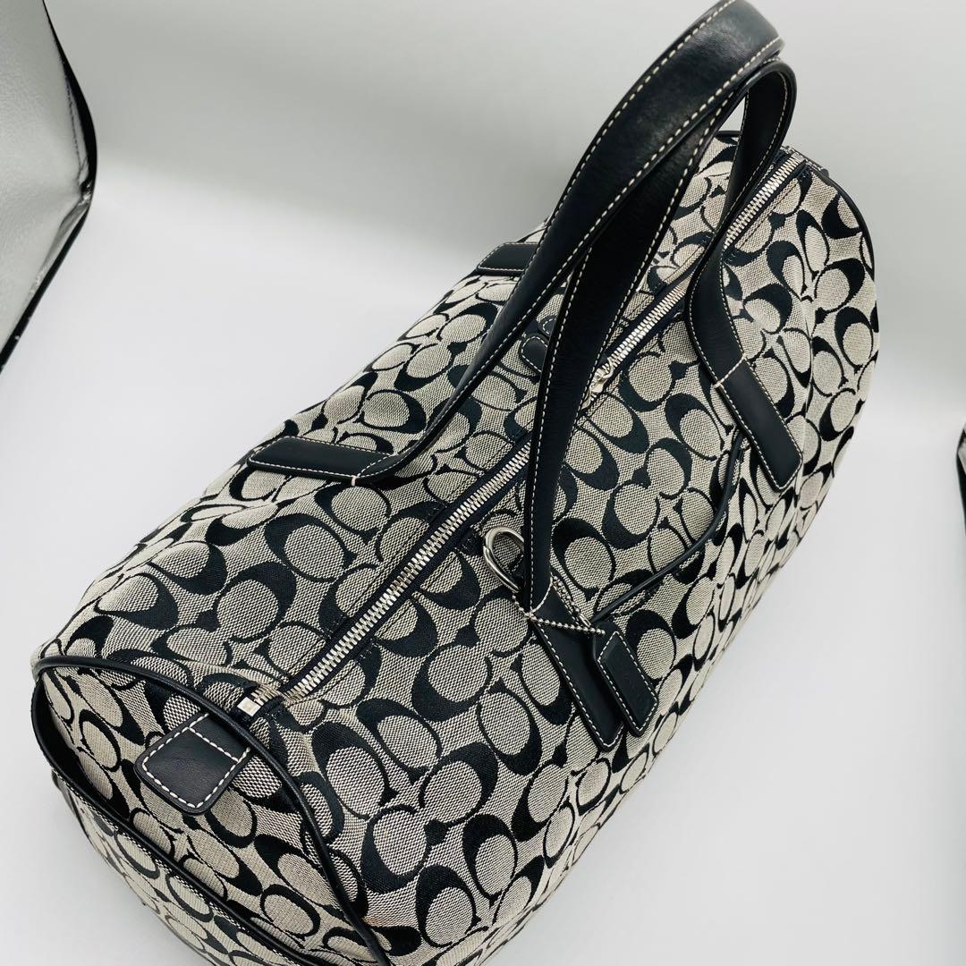 コーチ　ボストンバッグ　4253 2WAY シグネチャー　ブラック　美品