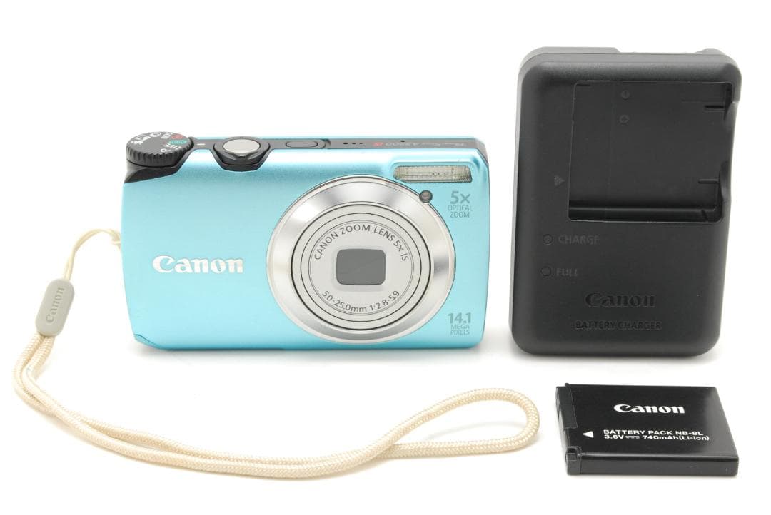 Canon PowerShot A3200 IS 水色 動作確認済み
