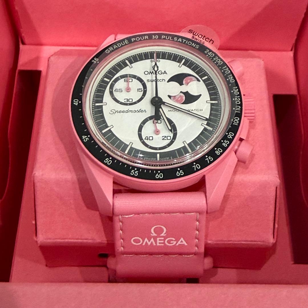 『新品未使用』Swatch ×OMEGA ピンクムーンスウォッチSO33P700