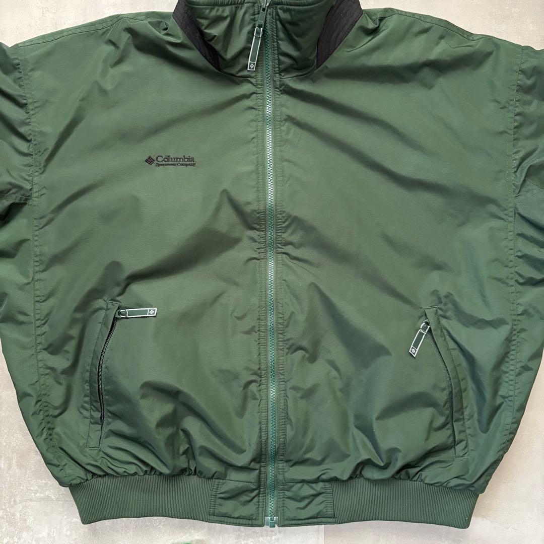 00s コロンビア Colombia ナイロンジャケット　シェルドシンチラ型　緑