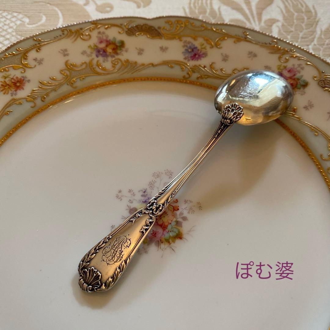 【ピュイフォルカ】純銀スプーン①ロワイヤル１本②ポンパドールアイスクリーム用２本
