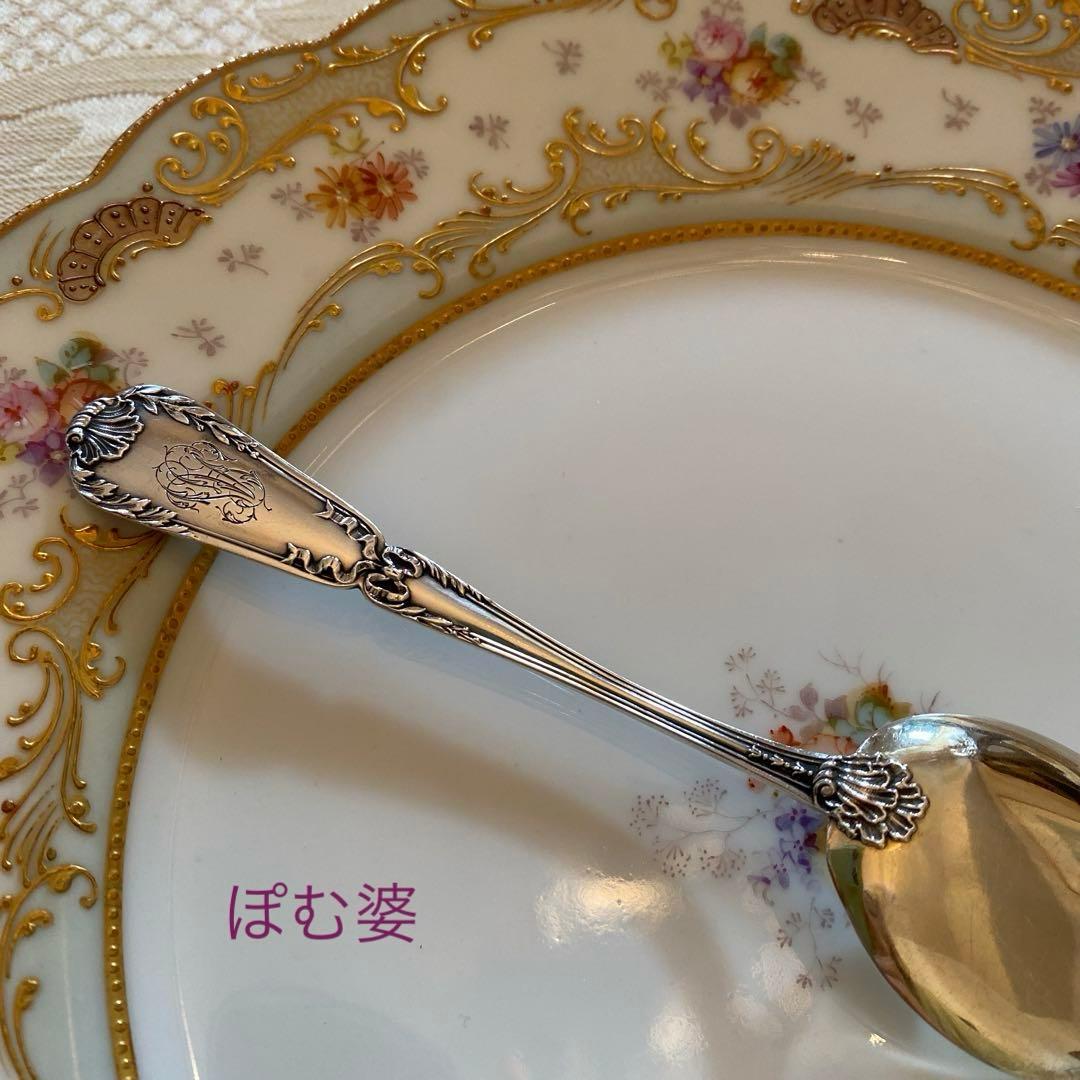 【ピュイフォルカ】純銀スプーン①ロワイヤル１本②ポンパドールアイスクリーム用２本