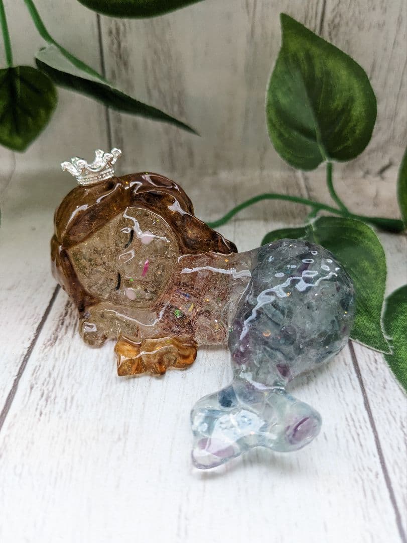 【ひまわり】ラピスラズリのきつねさん形オルゴナイト☆他２点