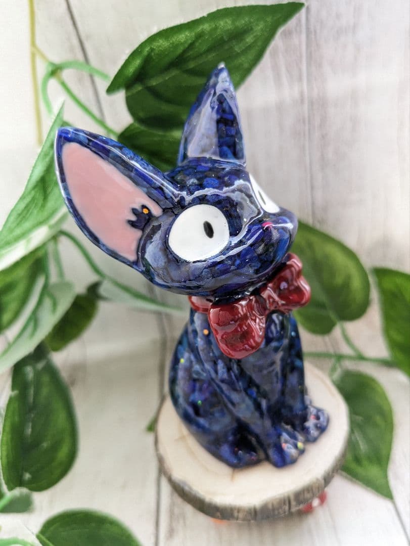 【ひまわり】ラピスラズリのきつねさん形オルゴナイト☆他２点