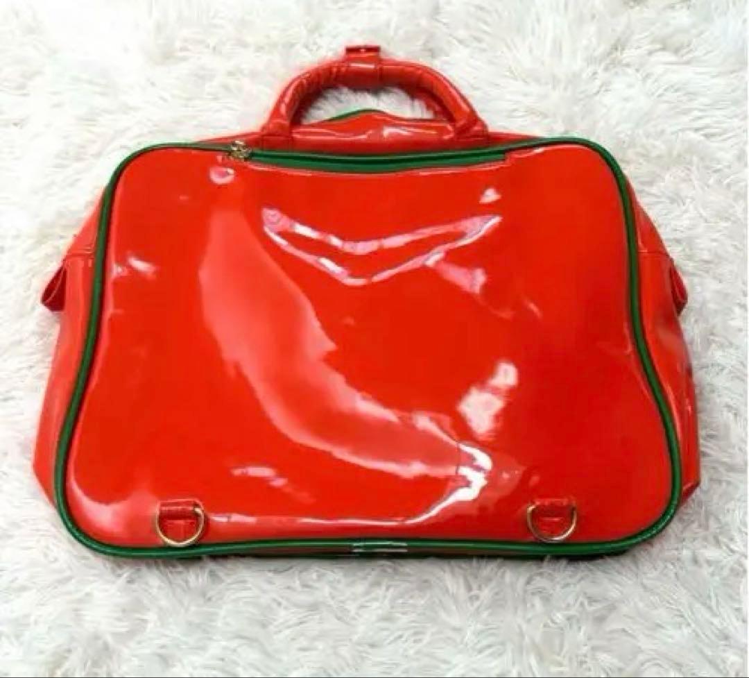 希少　新品　90's MOSCHINO 2way エナメルボストンバック　日本製