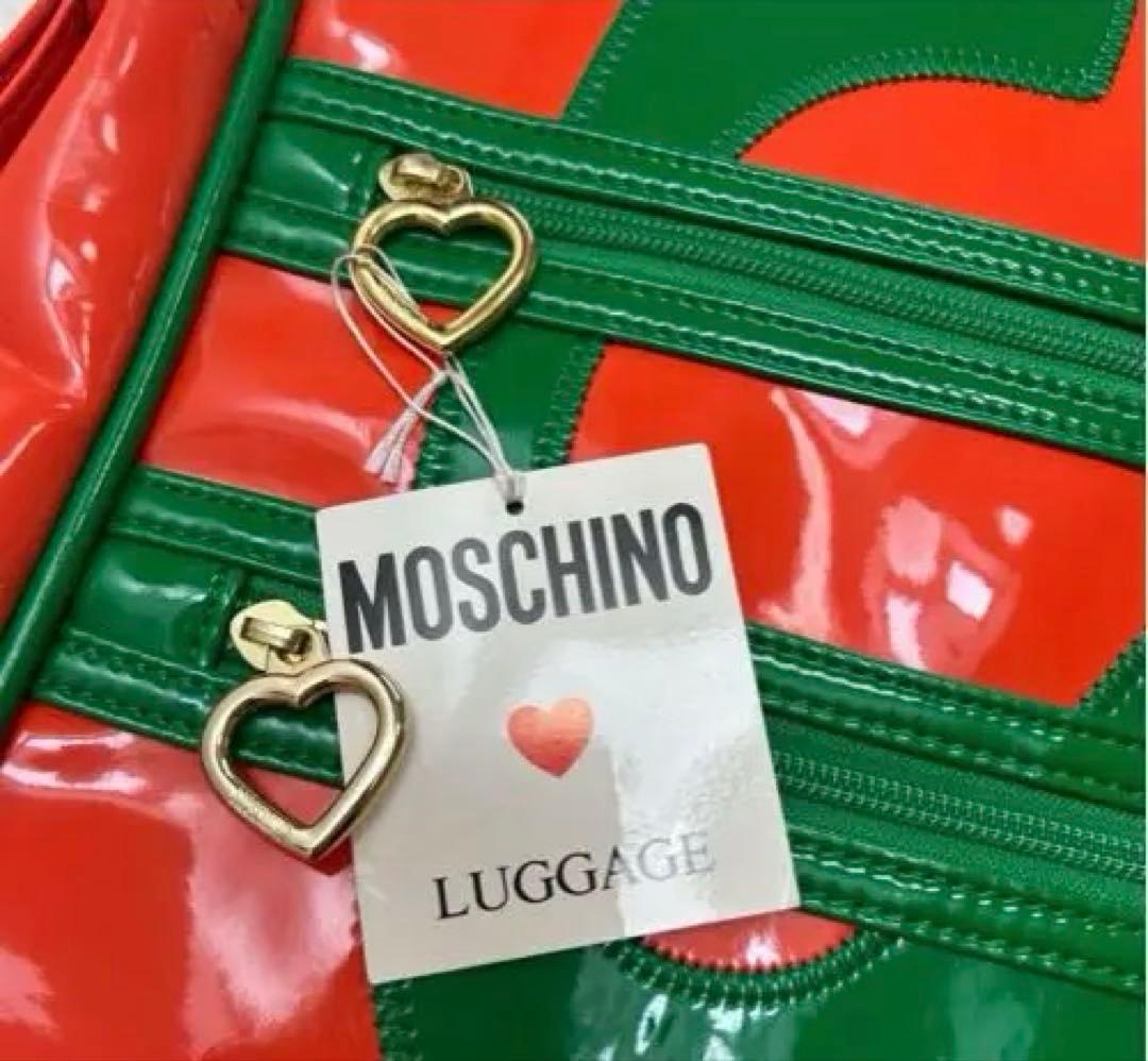 希少　新品　90's MOSCHINO 2way エナメルボストンバック　日本製