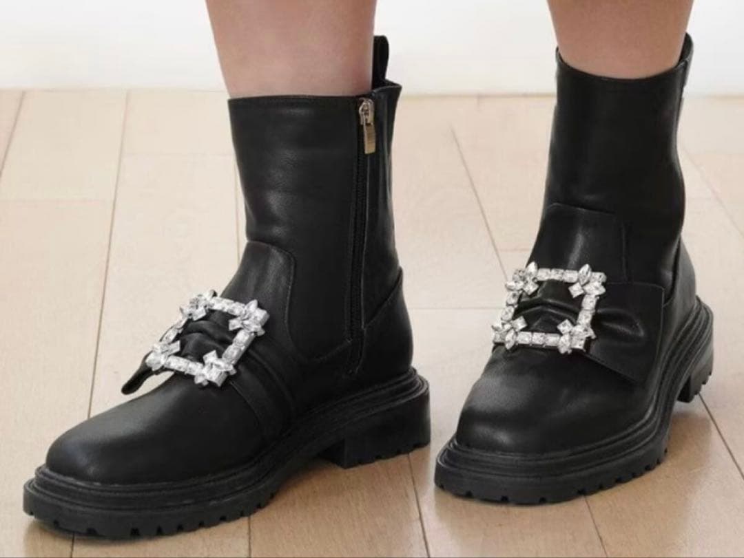 TOCCA 晴雨兼用 レインブーツ サイズ39.0 BK 未使用品 箱潰れ有