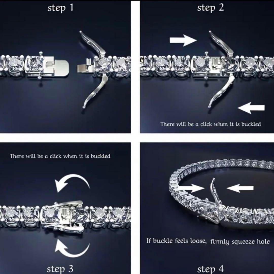 【話題沸騰】10ctモアサナイト S925テニスチェーンブレスレット／証明書付