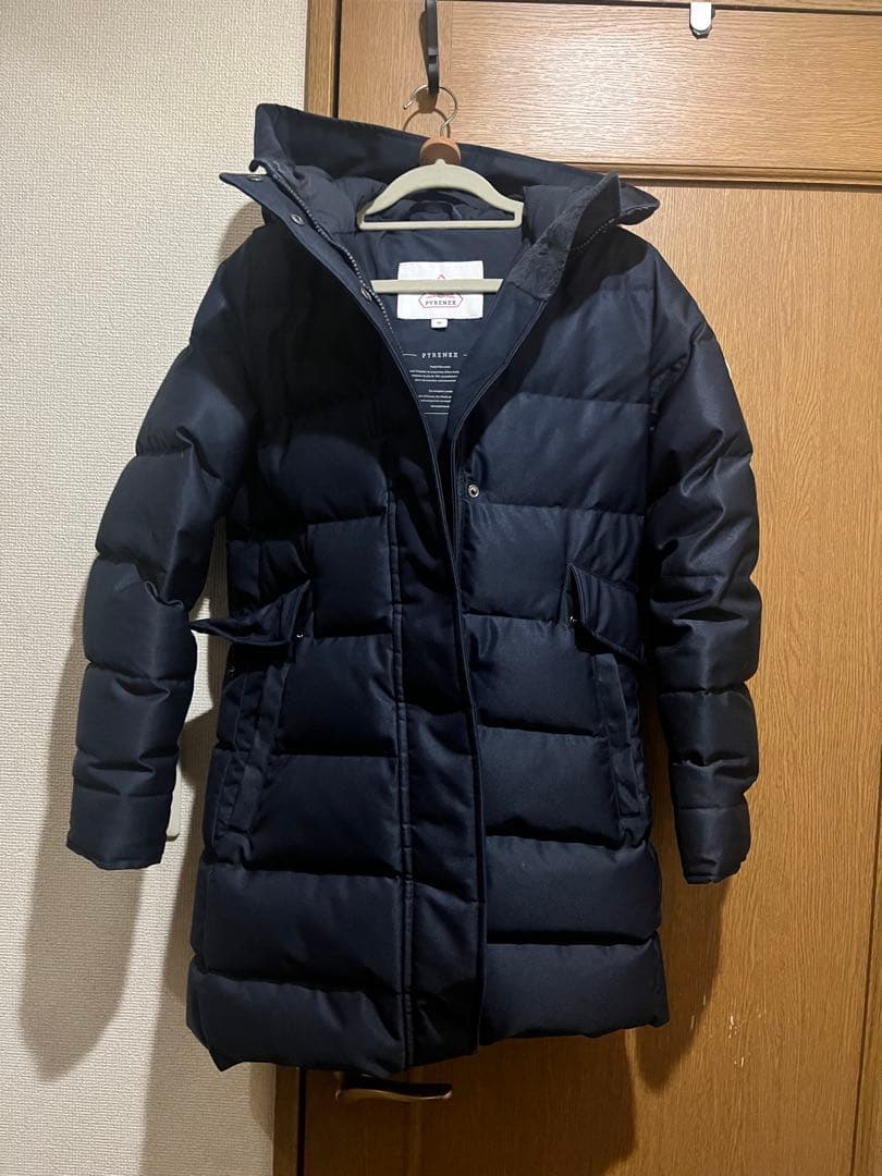 PYRENEX ネイビー フェニックスダウンジャケット 36 ロングダウン