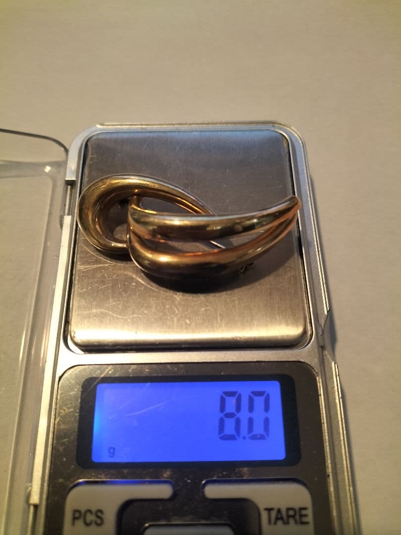 １４ｋｔ金 イタリア製ツイストデザインブローチ