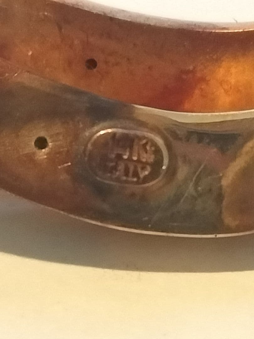 １４ｋｔ金 イタリア製ツイストデザインブローチ