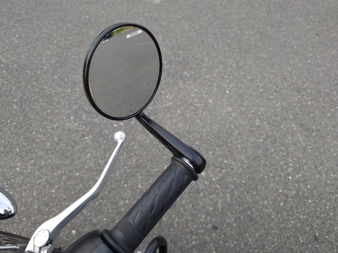 【新品未使用】トライアンフ バーエンドミラー ロゴ付き