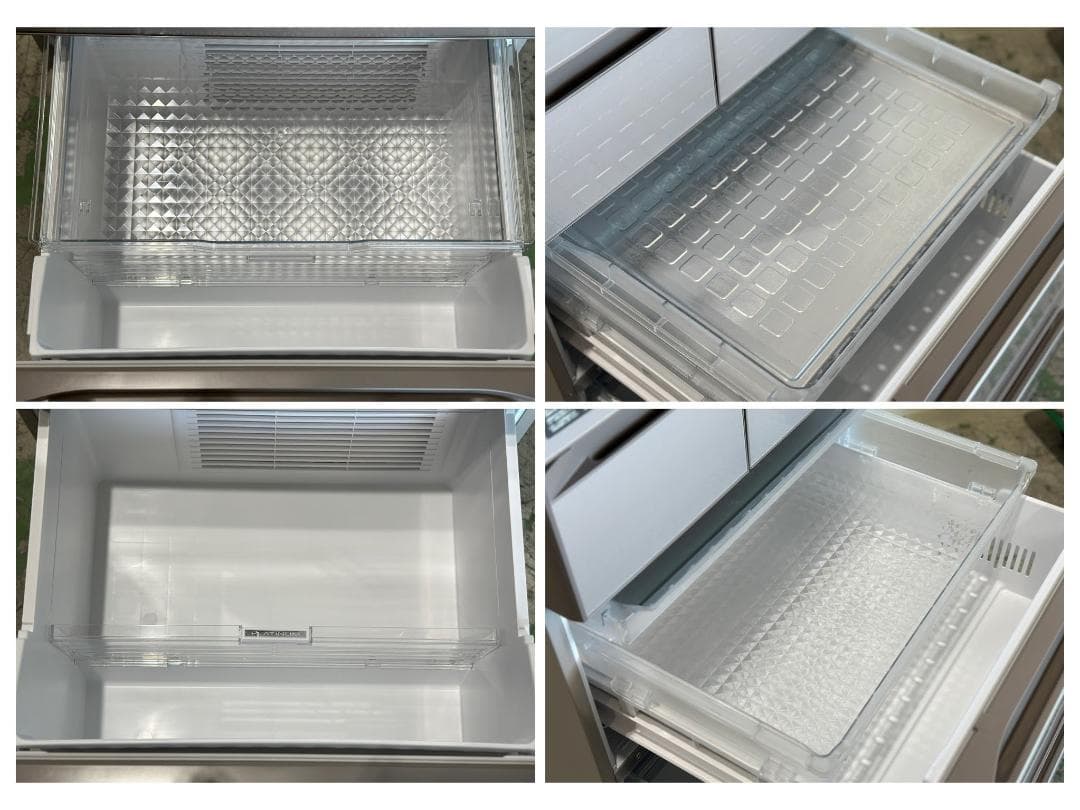 日立 6ドア冷蔵庫 617L R-HXCC62S-XN 冷蔵庫カメラ 22年製