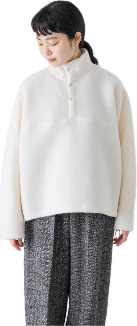 【かぐれ】ウールコットンフリースプルオーバー