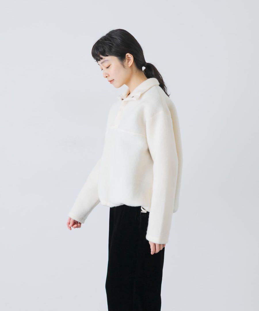 【かぐれ】ウールコットンフリースプルオーバー