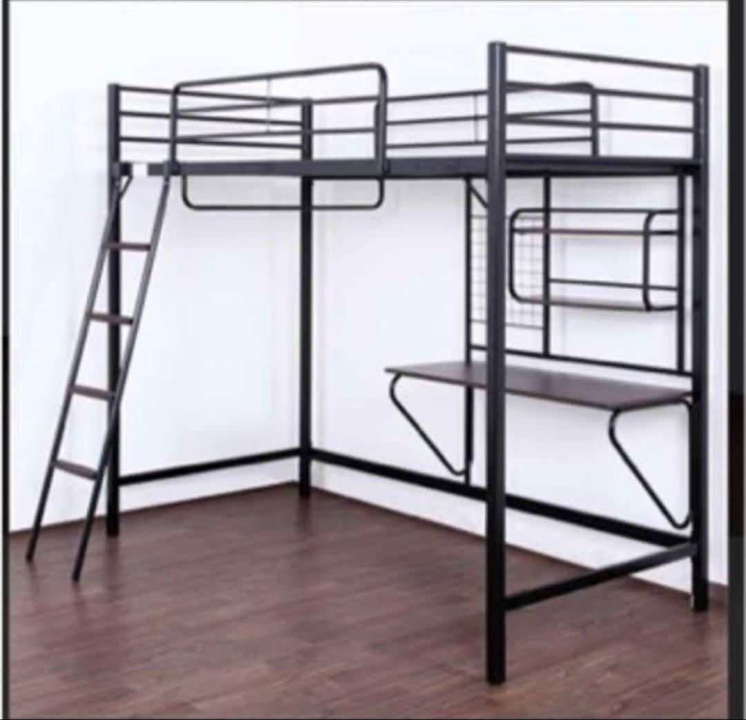 【引き取り限定】ニトリ ロフトベッド 机&ハンガー付き 説明書あり