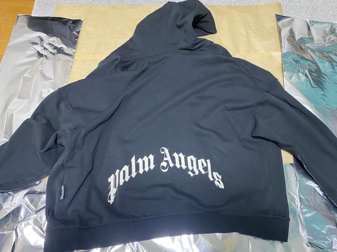 Palm Angels ブラック ジップパーカー
