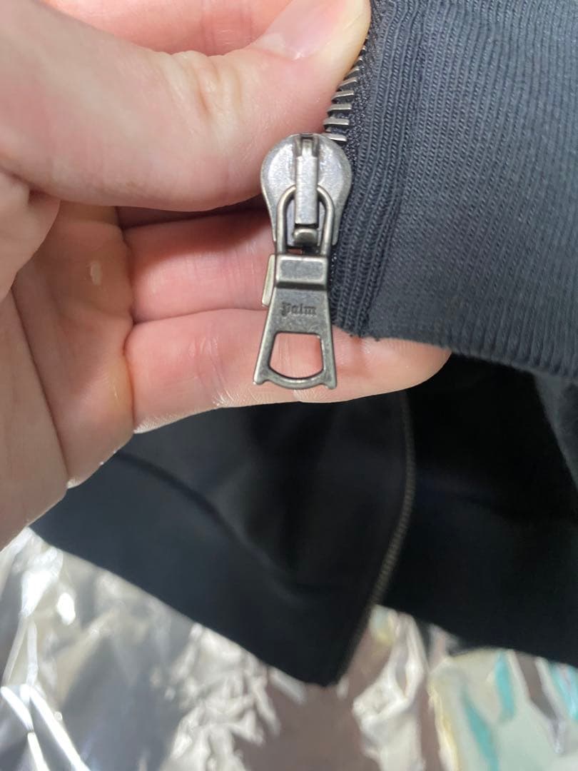 Palm Angels ブラック ジップパーカー