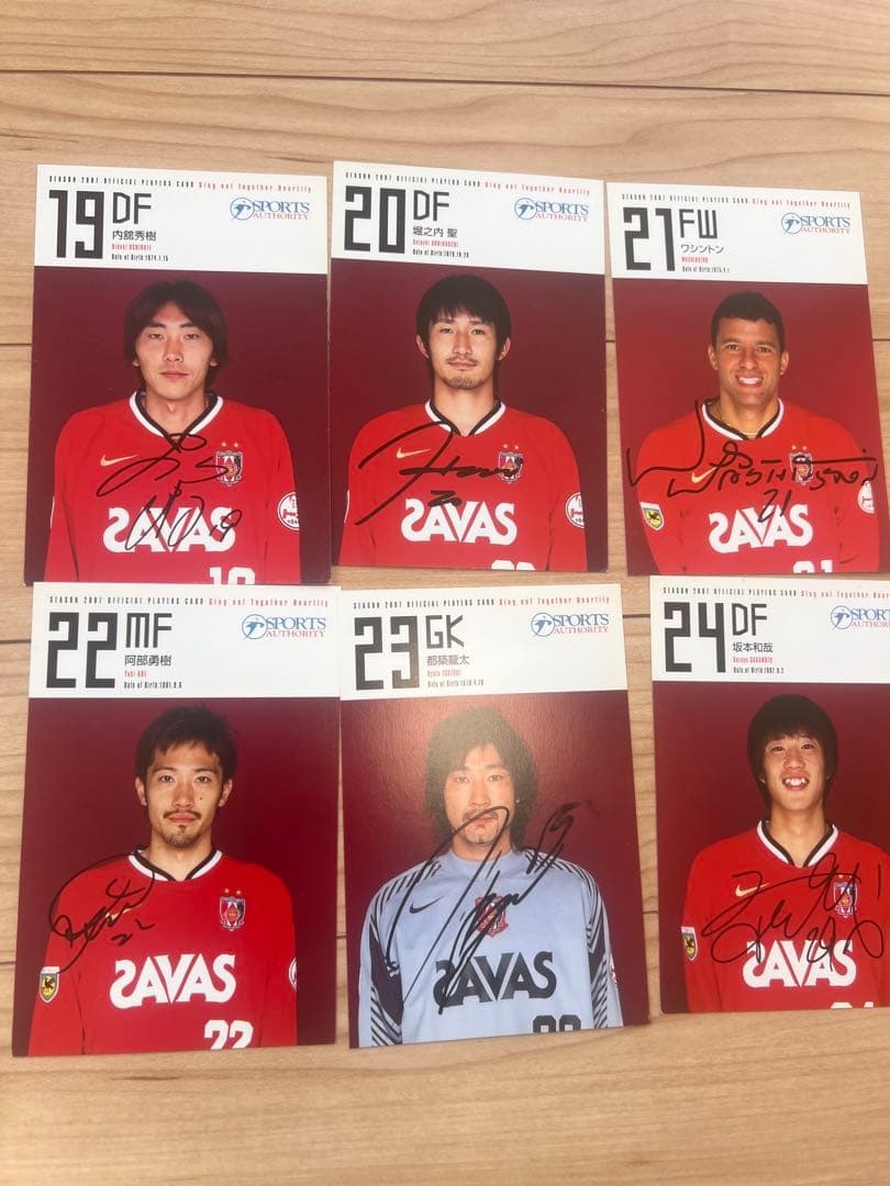 [フルセット]2007年浦和レッズ サイン入りポストカード [36枚]