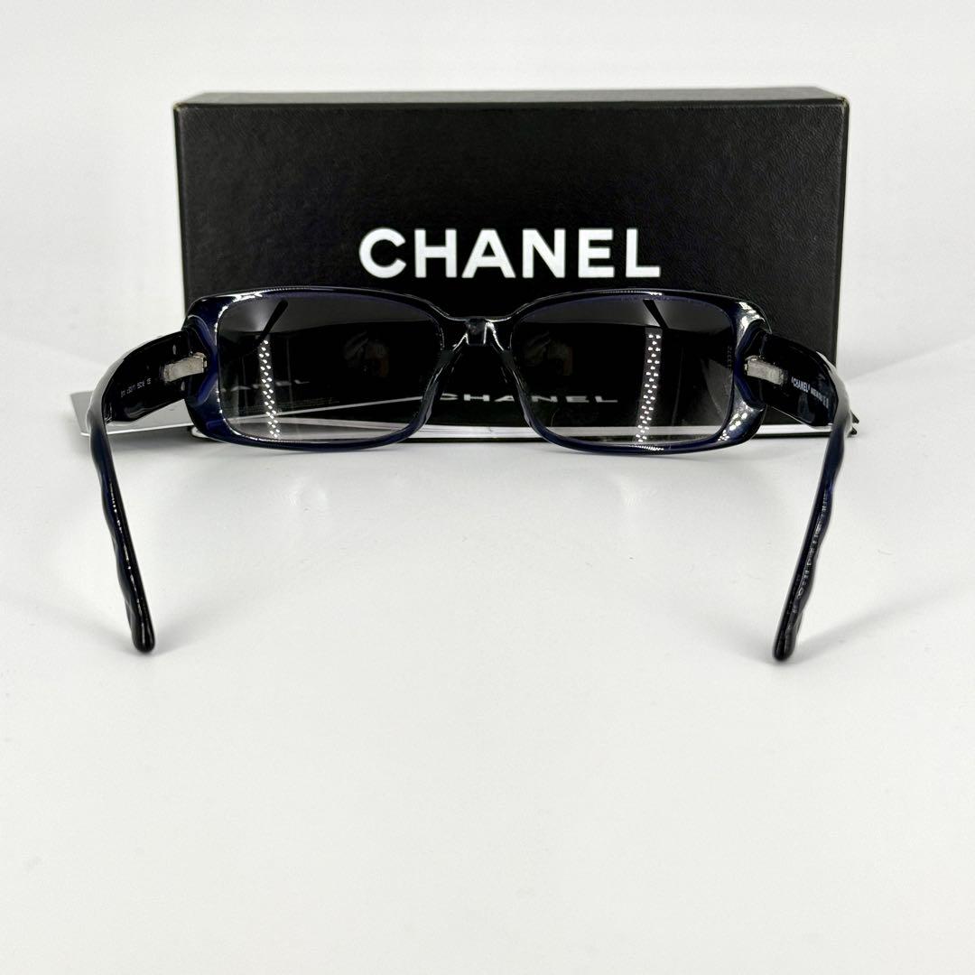 CHANEL サングラス 5111 ココマーク ブラック ブルー カメリア 黒