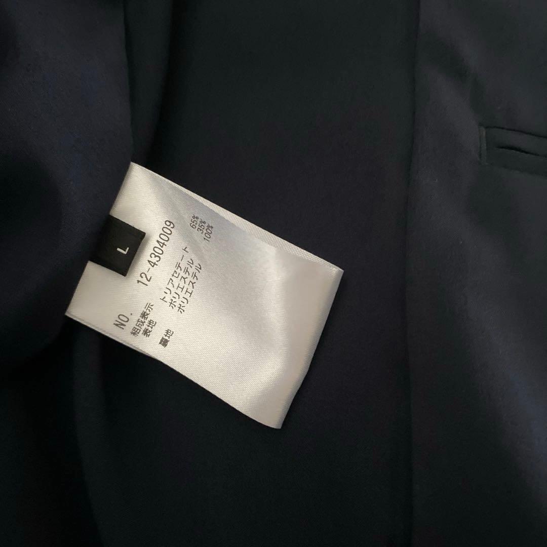 PLST　トリアセブレンドダブルジャケット　テーパードパンツ　ネイビー