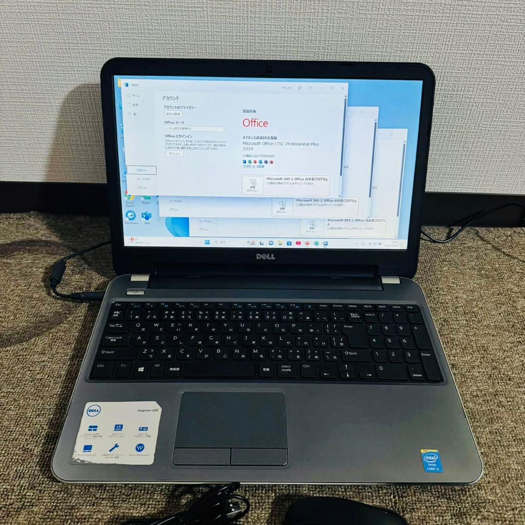 S212 DellノートパソコンWEBカメラSSD高速Windows11オフィス